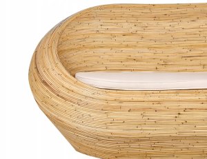 Beliani Sofa ogrodowa dla 2 osób MAIORI Rattan Naturalny 8