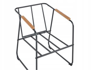 Beliani Zestaw ogrodowy ze stolikiem dla 4 osób VEZZANA Metal Szary 12