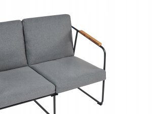 Beliani Zestaw ogrodowy ze stolikiem dla 4 osób VEZZANA Metal Szary 13