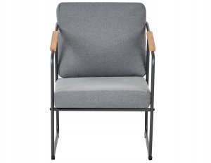 Beliani Zestaw ogrodowy ze stolikiem dla 4 osób VEZZANA Metal Szary 5