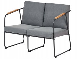 Beliani Zestaw ogrodowy ze stolikiem dla 4 osób VEZZANA Metal Szary 7