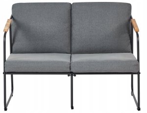 Beliani Zestaw ogrodowy ze stolikiem dla 4 osób VEZZANA Metal Szary 8