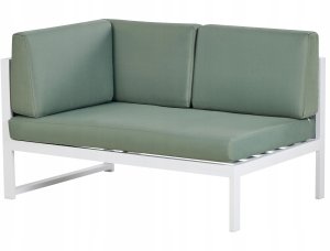 Beliani Narożnik ogrodowy ze stolikiem dla 6 osób CASTELLA/FRATTE Lewostronny Metal Zielony 5