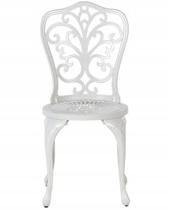 Beliani Zestaw 2 krzeseł ogrodowych TRIORA Metal Biały 4