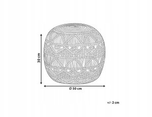 Beliani Puf ogrodowy ⌀ 40 zielony AADHI 3