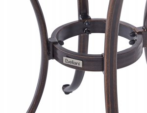 Beliani Stolik ogrodowy metalowy ø 68 cm brązowy ANDALO 7