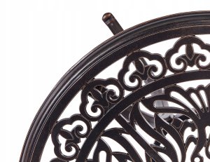 Beliani Stolik ogrodowy metalowy ø 68 cm brązowy ANDALO 9