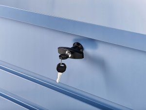 Skrzynia ogrodowa Beliani Skrzynia ogrodowa CEBROSA Metal 100 cm 62 cm Niebieski 11