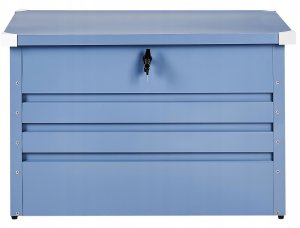 Skrzynia ogrodowa Beliani Skrzynia ogrodowa CEBROSA Metal 100 cm 62 cm Niebieski 6