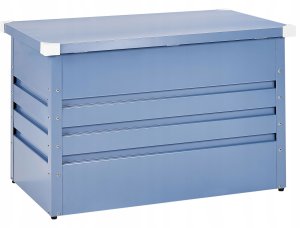 Skrzynia ogrodowa Beliani Skrzynia ogrodowa CEBROSA Metal 100 cm 62 cm Niebieski 7
