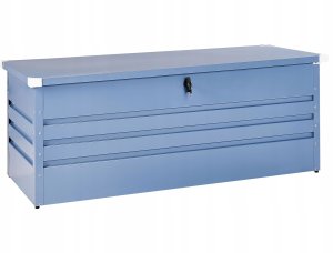 Skrzynia ogrodowa Beliani Skrzynia ogrodowa CEBROSA Metal 165 cm 70 cm Niebieski 5