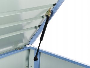 Skrzynia ogrodowa Beliani Skrzynia ogrodowa CEBROSA Metal 165 cm 70 cm Niebieski 8