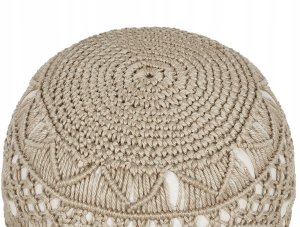 Beliani Puf ogrodowy ⌀ 50 beżowy AADHI 4