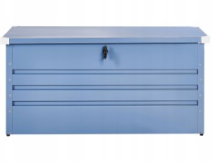 Skrzynia ogrodowa Beliani Skrzynia ogrodowa CEBROSA Metal 132 cm 62 cm Niebieski 5