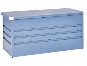 Skrzynia ogrodowa Beliani Skrzynia ogrodowa CEBROSA Metal 132 cm 62 cm Niebieski 6