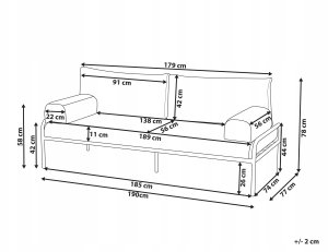 Beliani Sofa ogrodowa dla 2 osób SOLOFRA Metal Beżowy 3