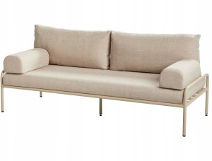 Beliani Sofa ogrodowa dla 2 osób SOLOFRA Metal Beżowy 4