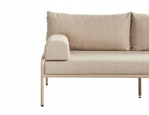 Beliani Sofa ogrodowa dla 2 osób SOLOFRA Metal Beżowy 6