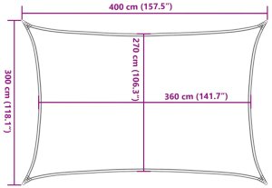 vidaXL Żagiel przeciwsłoneczny, 160 g/m², jasnoszary, 3x4 m, HDPE 10