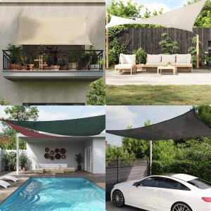 vidaXL Żagiel przeciwsłoneczny, 160 g/m², piaskowy, 3x4x4 m, HDPE 1