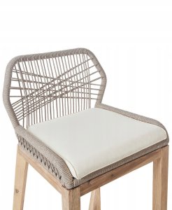 Beliani Zestaw 2 krzeseł barowych ogrodowych TALAMONE Drewno akacjowe Beżowy 12