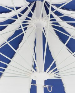 Beliani Parasol ogrodowy ⌀ 245 cm niebiesko-biały MINOA 6