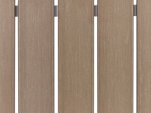 Beliani Stolik pomocniczy ogrodowy jasne drewno z białym MESSINA 8