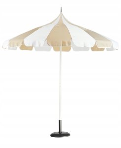Beliani Parasol ogrodowy ⌀ 245 cm beżowo-biały MINOA 4