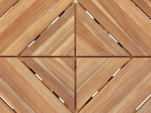 Beliani Stół ogrodowy akacjowy okrągły ⌀ 110 cm jasne drewno LISSONE 8