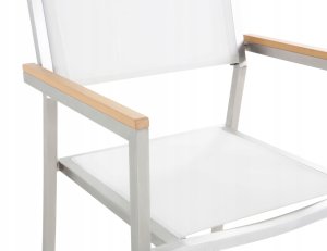 Beliani Zestaw ogrodowy dla 6 osób VALCANETTO/GROSSETO Metal Biały 11