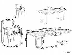 Beliani Zestaw ogrodowy dla 6 osób VALCANETTO/GROSSETO Metal Biały 3