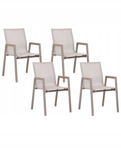 Beliani Zestaw ogrodowy dla 4 osób TIANO Metal Szary 7