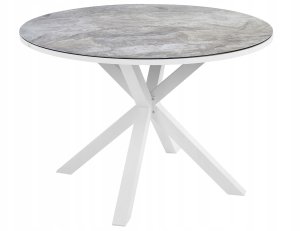 Beliani Zestaw ogrodowy dla 4 osób MALETTO/GROSSETO Metal Efekt marmuru Szary 4