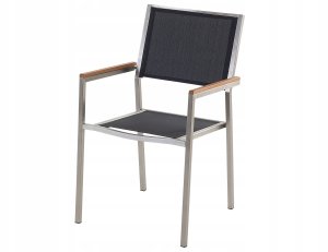 Beliani Zestaw ogrodowy dla 4 osób MALETTO/GROSSETO Metal Czarny 7