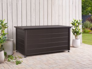 Skrzynia ogrodowa Beliani Skrzynia ogrodowa CAMPALTO Metal 123 cm 60 cm Ciemnobrązowy 4