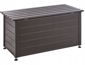 Skrzynia ogrodowa Beliani Skrzynia ogrodowa CAMPALTO Metal 123 cm 60 cm Ciemnobrązowy 5