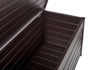 Skrzynia ogrodowa Beliani Skrzynia ogrodowa CAMPALTO Metal 123 cm 60 cm Ciemnobrązowy 7