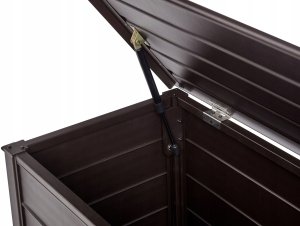 Skrzynia ogrodowa Beliani Skrzynia ogrodowa CAMPALTO Metal 123 cm 60 cm Ciemnobrązowy 8