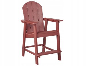 Beliani Zestaw mebli balkonowych ADIRONDACK Czerwony 5
