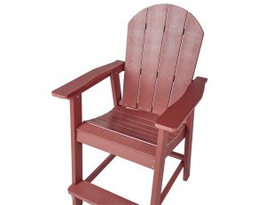 Beliani Zestaw mebli balkonowych ADIRONDACK Czerwony 8