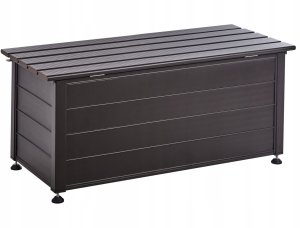 Skrzynia ogrodowa Beliani Skrzynia ogrodowa CAMPALTO Metal 113 cm 50 cm Ciemnobrązowy 5