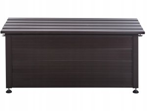 Skrzynia ogrodowa Beliani Skrzynia ogrodowa CAMPALTO Metal 113 cm 50 cm Ciemnobrązowy 6