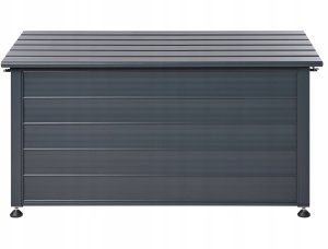 Skrzynia ogrodowa Beliani Skrzynia ogrodowa CAMPALTO Metal 123 cm 60 cm Ciemnoszary 5
