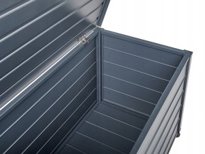 Skrzynia ogrodowa Beliani Skrzynia ogrodowa CAMPALTO Metal 123 cm 60 cm Ciemnoszary 6