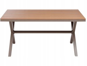 Beliani Stół ogrodowy 160 x 90 cm beżowoszary TIANO 8