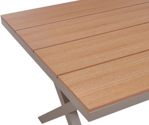Beliani Stół ogrodowy 160 x 90 cm beżowoszary TIANO 9