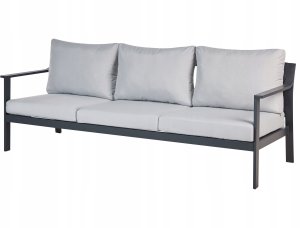 Beliani Sofa ogrodowa dla 3 osób KIATO Metal Jasnoszary 4