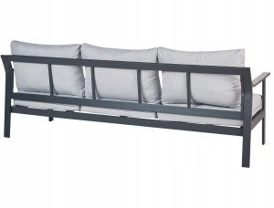 Beliani Sofa ogrodowa dla 3 osób KIATO Metal Jasnoszary 5