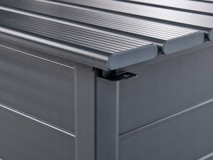 Skrzynia ogrodowa Beliani Skrzynia ogrodowa CAMPALTO Metal 113 cm 50 cm Ciemnoszary 9