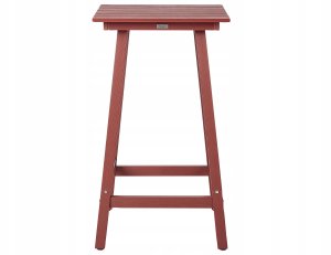 Beliani Stół ogrodowy 59 x 59 cm czerwony ADIRONDACK 3